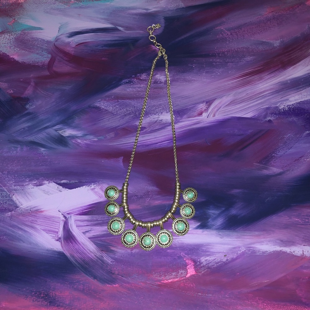 Lucky Brand Turquoise Stone Drop Necklace